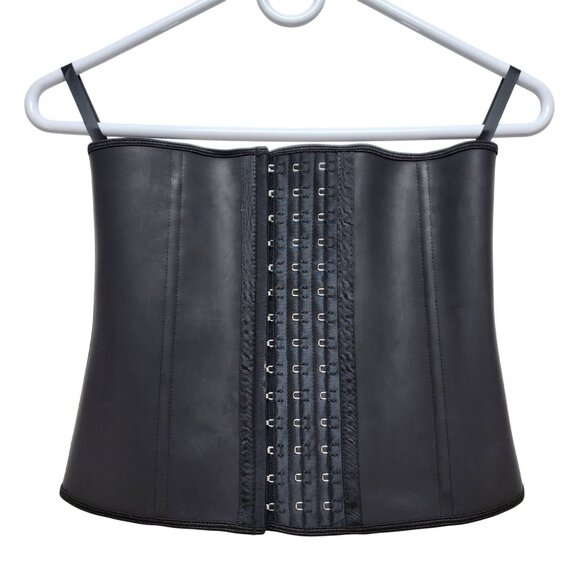 Yianna Latex Waist Trainer Corset Size Small Black - Picture 1 of 7